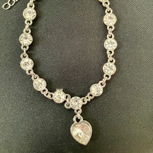 Swarovski Silver Tone Bracelet with Clear Crystals